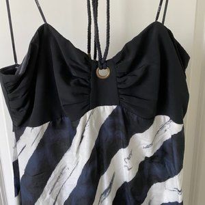 Formal Maxi Black and White Dress